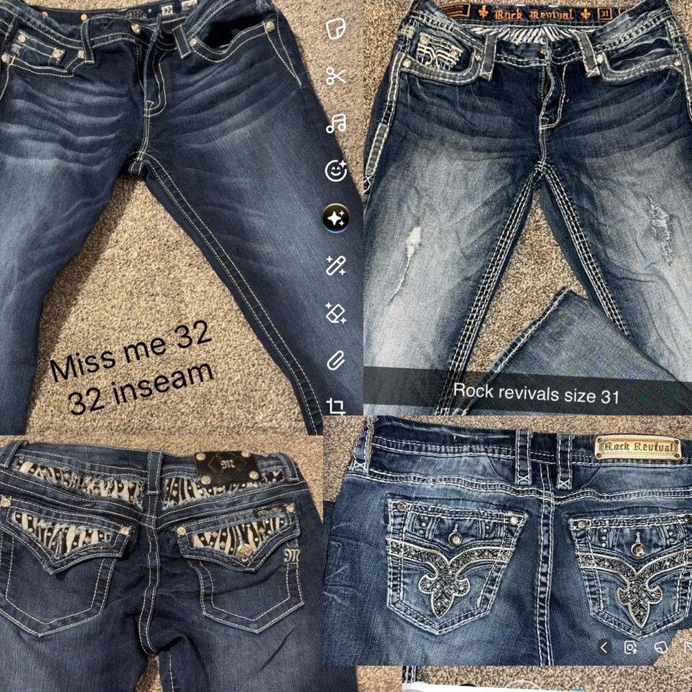 Bulk Rock revival and Miss me Lot. Various prices will bundle or do all for deal